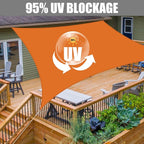 Neween Shade Sails, Waterproof Sun Shade Sail Rectangle UV Block Canopy Sun - Image 3