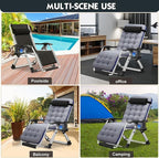 MOPHOTO Zero Gravity Chair Oversize, Outdoor Padded Lounge Chair - Image 7