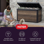 Keter Walnut 100 Gallon Resin Deck Box-Organization and Storage - Image 10