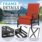 Incbruce Outdoor Lounge Chair Set of 2 Patio Furniture Adjustable Recliner - Image 4