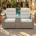 Oversized Wicker Outdoor Recliner Lovseat by LayinSun