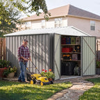Devoko 8x10 FT Outdoor Storage Shed, Metal Tool Shed - Image 6