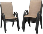 DIFY Patio Chairs Set of 8, Stackable Outdoor Dining Chairs Set by DIFY