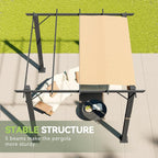 Aoxun 10'x10' Outdoor Retractable Pergola - Image 5