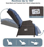 2 Pieces Outdoor Wicker Recliner - Image 3