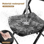 Bonnlo 4-Pack Black Plastic Folding Chairs, Portable Seat - Image 3