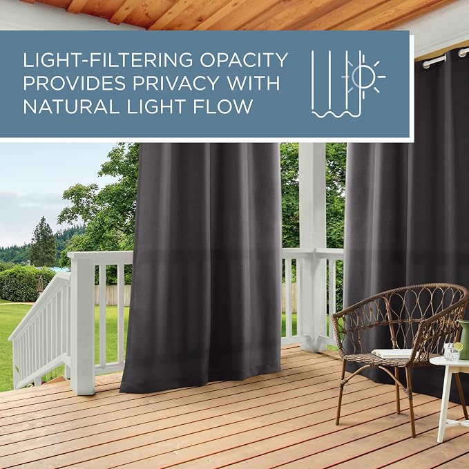 TOWN & COUNTRY BASICS Cabana Solid Heavyweight Indoor Outdoor Curtains - Image 9