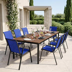 Tangkula Stackable Patio Dining Chairs Set of 4, Outdoor Armchairs - Image 9