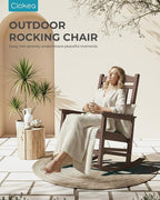 Oversized Outdoor Rocking Chairs Set of 8, 380lbs Heavy-Duty Large Patio Rocker - Image 3