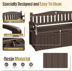 80-Gallon Outdoor Storage Bench, Waterproof Deck Box - Image 6