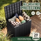 Devoko 29 Gallon Deck Box, Waterproof Resin Outdoor Storage Box | Lockable and - Image 7