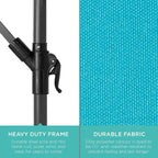 Best Choice Products 10ft Offset Cantilever Hanging Market Patio Umbrella - Image 6