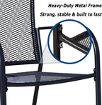 Patio Dining Chairs Set of 6, Metal Mesh Patio Furniture Set - Image 6