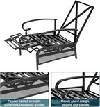 SUNCROWN Outdoor Recliner Chair Patio Adjustable Relaxing Chairs Outdoor Metal - Image 9