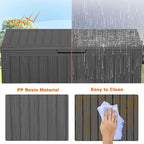 ROJIK Outdoor Storage Box with Wheels, 75 Gallon Waterproof Resin Deck Box - Image 6