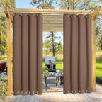 NICETOWN Outdoor Curtain for Patio Waterproof, Thermal Insulated Top and Bottom by NICETOWN