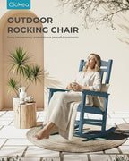 Oversized Outdoor Rocking Chairs Set of 3, 380lbs Heavy-Duty Large Patio Rocker - Image 7