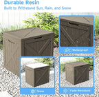 40 Gallon Outdoor Storage Box Waterproof, UV Resistant Resin Deck Box - Image 5