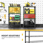 M MZG 1000 lbs 4 Tier Shelf Metal Storage Shelves Wire Rack Closet Organizers - Image 7