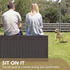 Devoko 100 Gallon Waterproof Resin Deck Box, Large Outdoor Storage Box | Indoor - Image 3