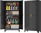 GAIOUS 75'' Tall Metal Garage Storage Cabinet, File Cabinet by GAIOUS