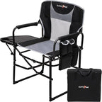 SUNNYFEEL Camping Directors Chair, Heavy Duty, Oversized Portable Folding Chair by SunnyFeelCamping