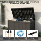 Outdoor Storage Box, 270 Gallon Waterproof Deck Box, Super-Sized Gas-Spring - Image 7