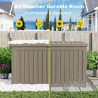 280 Gallon Waterproof Outdoor Storage Box, UV Resistant Resin Deck Box - Image 7