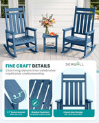 SERWALL Outdoor Rocking Chair, Oversized Rocking Chair - Image 8