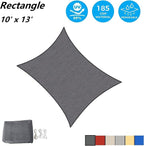 AsterOutdoor Sun Shade Sail Rectangle 10' x 13' UV Block Canopy - Image 2