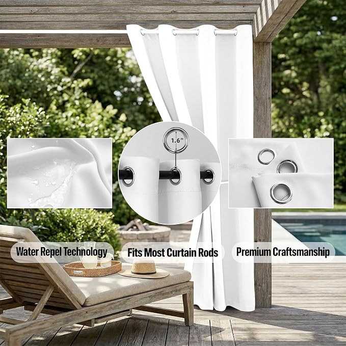 Waterproof Outdoor Curtain W52 x L84 - Image 5