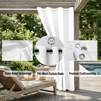 Waterproof Outdoor Curtain W105 x L108 - Image 5