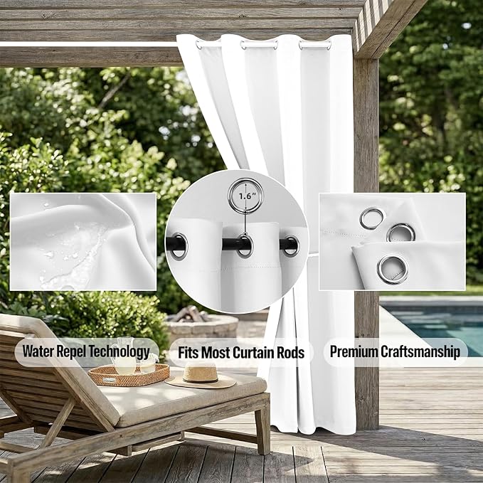 Outdoor Indoor Curtains W52 x L63 - Image 5