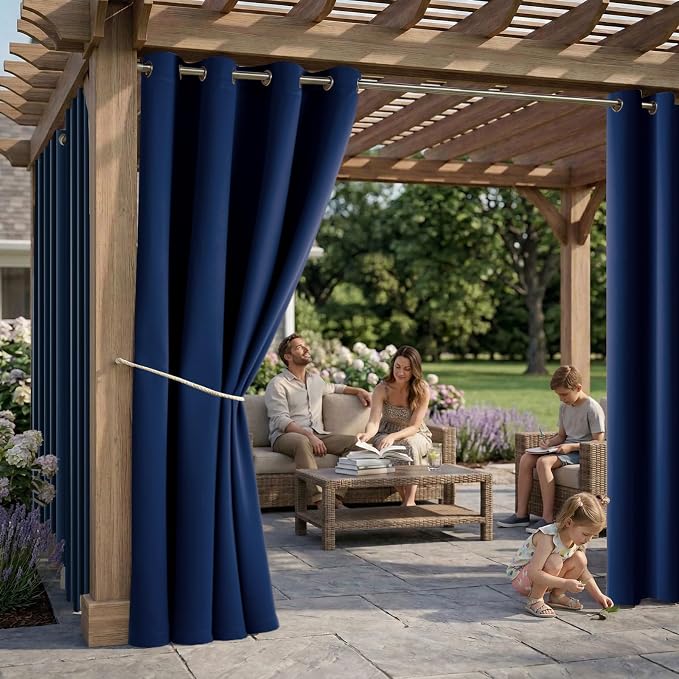 Waterproof Outdoor Curtain W52 x L84 - Image 2