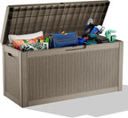 PatioZen 70 Gallon Deck Box Outdoor, Weatherproof Resin Patio Storage Box by OutdoorLivingPerfected