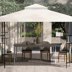 10x10 FT Gazebo Replacement Top, Canopy Replacement Cover Double Tiered - Image 5