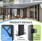 Aoxun 16’x10’ Gazebo with Aluminum Frame & Polycarbonate Panel, Outdoor Patio - Image 5