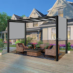 17' x 6.8' Waterproof Pergola Canopy Replacement Cover, Light Gray | Waterproof - Image 2