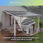 Aoxun 12’x10’ Gazebo with Aluminum Frame & Polycarbonate Panel, Outdoor Patio - Image 6