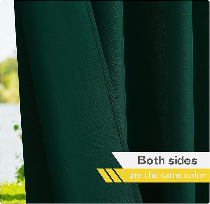 NICETOWN 2 Pieces Outdoor Curtains Waterproof Patio Drapes, Thermal Insulated - Image 5