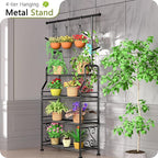 GIOTORENT Plant Stand Indoor Outdoor, 4-Tier Heavy Duty Metal Shelves, Display - Image 4