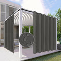Easy-Going 100% Waterproof Outdoor Curtains 110x108 inch, Dark Grey | Windproof by Easy-Going