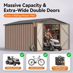 Devoko 8x10 FT Outdoor Storage Shed, Metal Tool Shed - Image 4