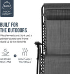 Best Choice Products Set of 2 Extra Wide Adjustable Steel Mesh Zero Gravity - Image 6