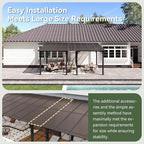 Aoxun 18’x10’ Gazebo with Aluminum Frame & Polycarbonate Panel, Outdoor Patio - Image 9