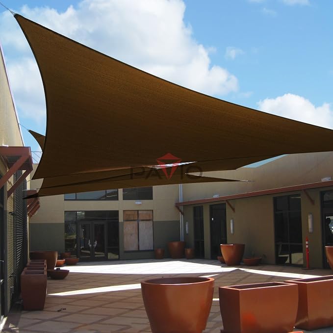 Patio Paradise 11' x 11' x 11' Sun Shade Sail Triangle Canopy Shade Cloth - Image 6