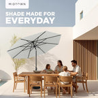 Midtown Umbrellas 10-Year-No-Fade - 8 Ft - UV Proof Off White Polyester Fabric - Image 7