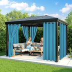 Outdoor Curtains for Patio Waterproof, 6 Drape Panels, Sun Shades | Privacy & - Image 4