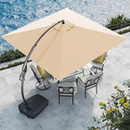 Grand patio 10x10 FT Sunbrella Square Cantilever Umbrella - Image 9