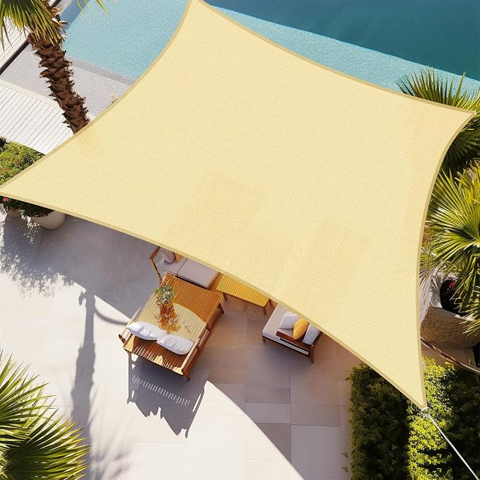 Shade&Beyond 10'x14' Sun Shade Sail Canopy Rectangle, UV Block Breathable by ShadeBeyond